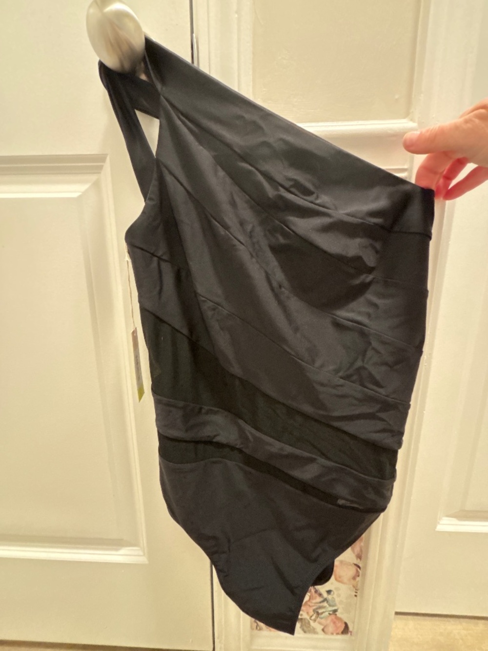 Summersalt Mesh Sidestroke Bathing Suit Black 10